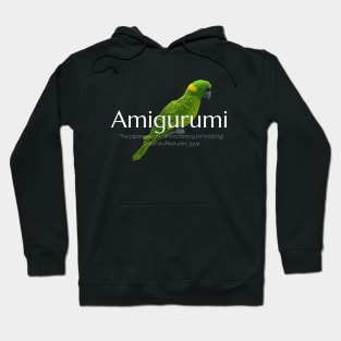 Amigurumi with Parrot and white lettering Hoodie